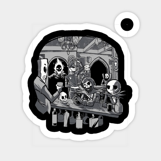 Skull Pub Sticker by spike00